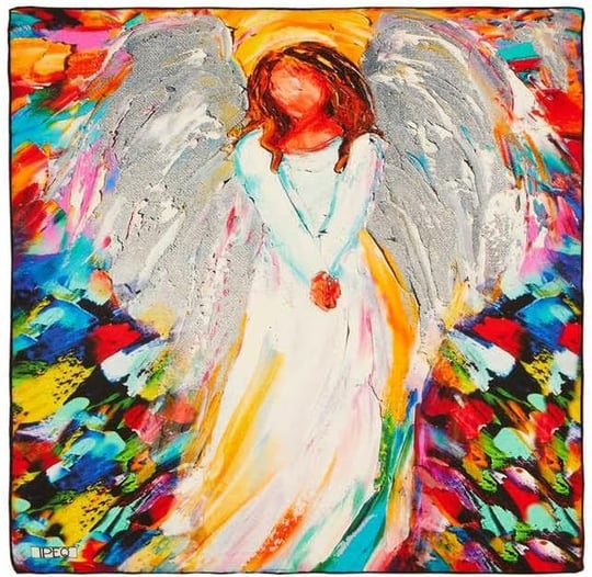 Beyaz Angel Desen Mendil