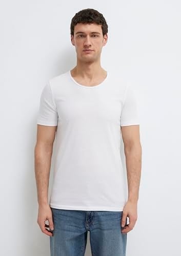 Beyaz Basic Tişört Fitted/Vücuda Oturan Kesim 064019-620