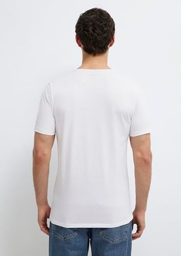 Beyaz Basic Tişört Fitted/Vücuda Oturan Kesim 064019-620