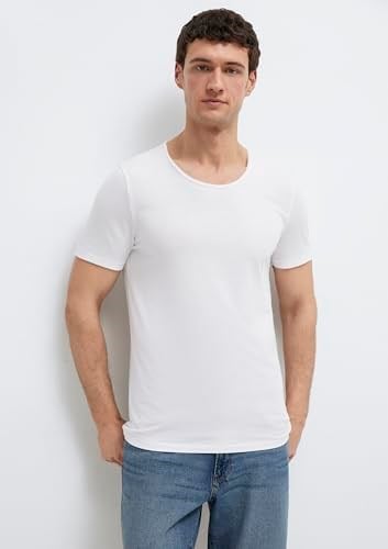 Beyaz Basic Tişört Fitted/Vücuda Oturan Kesim 064019-620