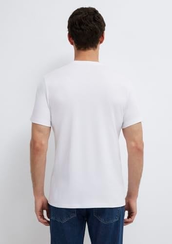 Beyaz Basic Tişört Fitted/Vücuda Oturan Kesim 061747-620
