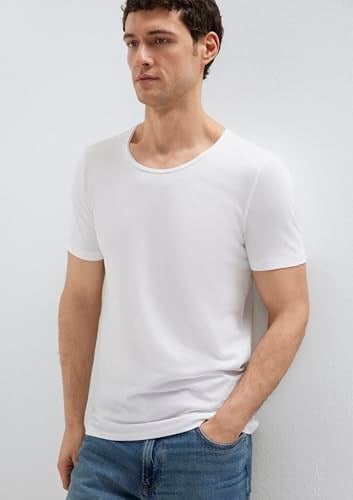 Beyaz Basic Tişört Fitted/Vücuda Oturan Kesim 064019-620