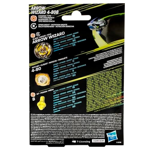 Beyblade X Arrow Wizard 4-80B başlangıç paketi, topaç ve başlangıç paketi