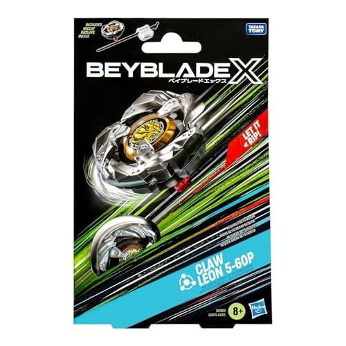 Beyblade X Claw Leon 5-60P Başlangıç Paketi Seti, Denge Tipi Sağ Dönen Üst ve Başlatıcı; 8 Yaşındaki Erkek ve Kız Çocukları için Savaş Oyuncakları