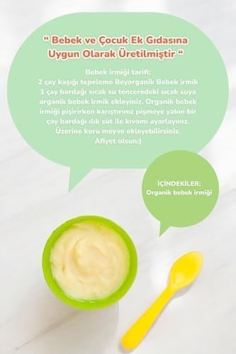 Beyorganik Organik Bebek Irmik 200gr (PESTİSİT VE AFLATOKSİN ANALİZLİ)