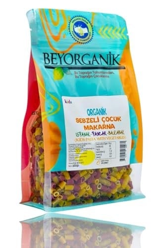 Beyorganik Organik Sebzeli Çocuk Makarna Ispanak-Pancar-Balkabak 240 gr