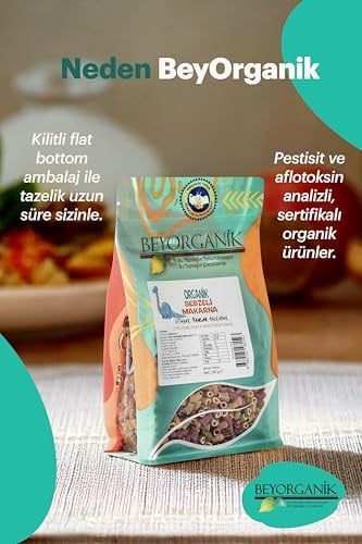 Beyorganik Organik Sebzeli Çocuk Makarna Ispanak-Pancar-Balkabak 240 gr