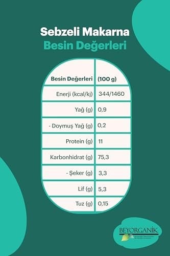 Beyorganik Organik Sebzeli Çocuk Makarna Ispanak-Pancar-Balkabak 240 gr