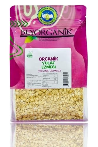 Beyorganik Organik Taze Çekilmiş Yulaf Ezmesi 500 gr
