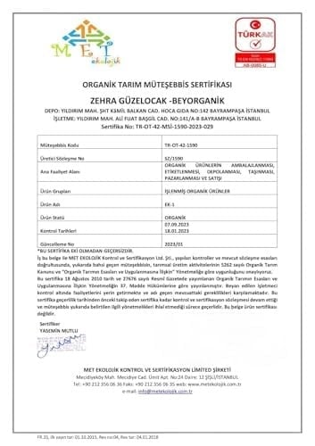 Beyorganik Patlak Mısır 1000 Gr