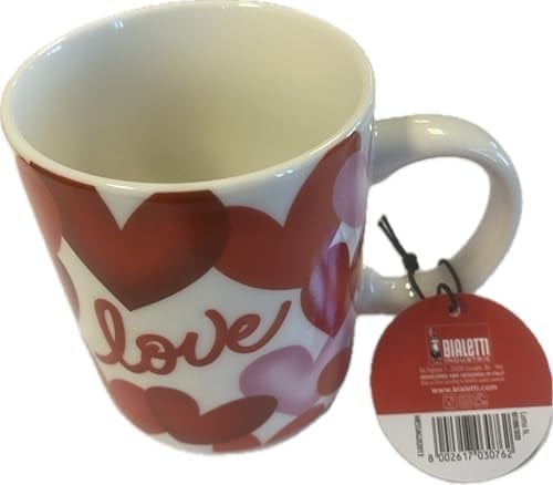 Bialetti - Desenli Kahve Kupası (Kırmızı)
