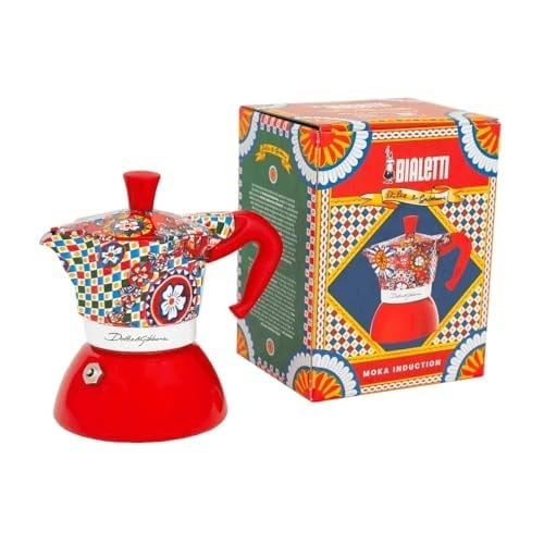 Bialetti Dolce & Gabbana Mochinduction 2 Kupa İndüksiyon ve Doğrudan Ateş (Kahve Makinesi, Espresso Makinetta)