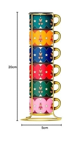 Bialetti İstiflenebilir 6LI Kahve Fincanı 
