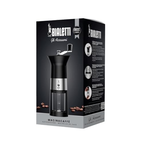 Bialetti - Manuel Kahve Değirmeni - Paslanmaz Çelik - Mat Siyah