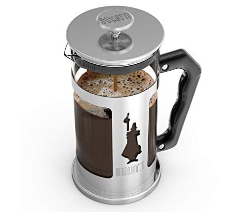 Bialetti - Preziosa French Press: Yaklaşık 350mL kapasiteli kahve hazırlayıcı - 18/10 Paslanmaz Çelik Gövde - Bulaşık Makinesinde Yıkanabilen Borosilikat Cam Sürahi - Paslanmaz Çelik Filtre Sistemi