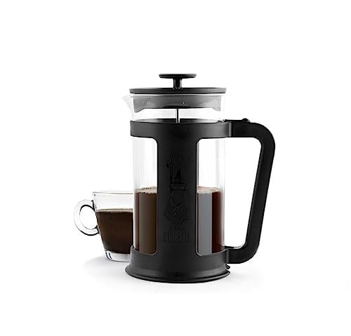 Bialetti - Smart French Press: Yaklaşık 350mL kapasiteli kahve hazırlayıcı - Siyah Polipropilen Gövde - Bulaşık Makinesinde Yıkanabilen Borosilikat Cam Sürahi - Paslanmaz Çelik Filtre Sistemi
