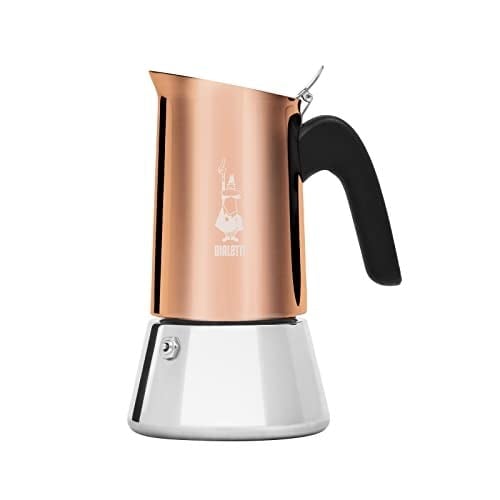Bialetti - Venus: 4 Cups Ocak Üstü Espresso Pişirici - 170ml - Kahverengi, Gümüş Renk - Paslanmaz Çelik Gövde - Patentli Güvenlik Valfi - Tüm Ocak Türleri İçin Uygundur (İndüksiyon Dahil)