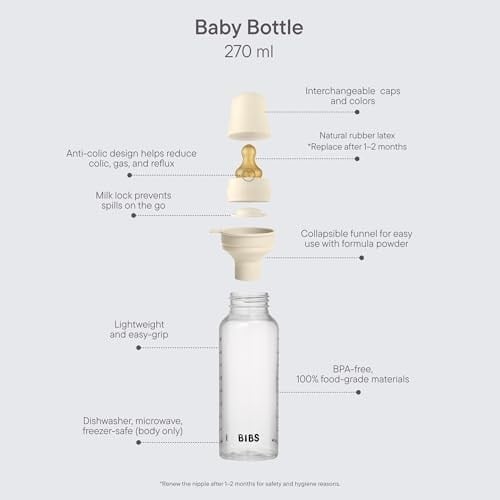 Bibs Baby PP Bottle Kauçuk Uç Biberon Sage 270 ml