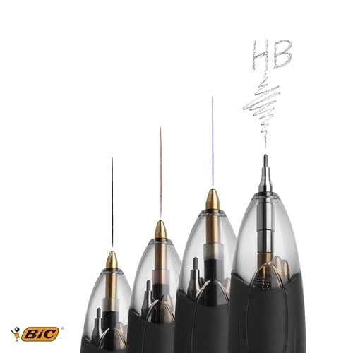 Bic 4 Colour Multifunction Black/Blue/Red/Pencil PK12