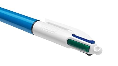 BIC 4 renkli tükenmez kalem, orijinal, tekli paket, ofis, ev, ofis veya okul için ideal