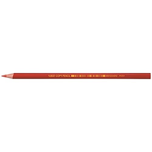 BIC Evolution Kırmızı Kopya Kalemi 12li Kutu,Kıymık Oluşturmaz, Çiğnemeye Karşı Dayanıklı, Kolay Açılır