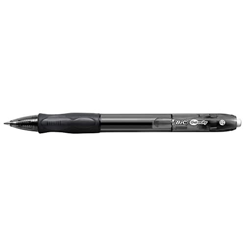 BIC Gel-ocity Orijinal Roller Kalemler, Siyah Jel Kalemler, Çizgi Genişliği Orta, Doldurulabilir, 12li Paket - Seçenekler: 1 stück (12er Pack), 12 Stück (1er Pack), Tek, Tek kişilik