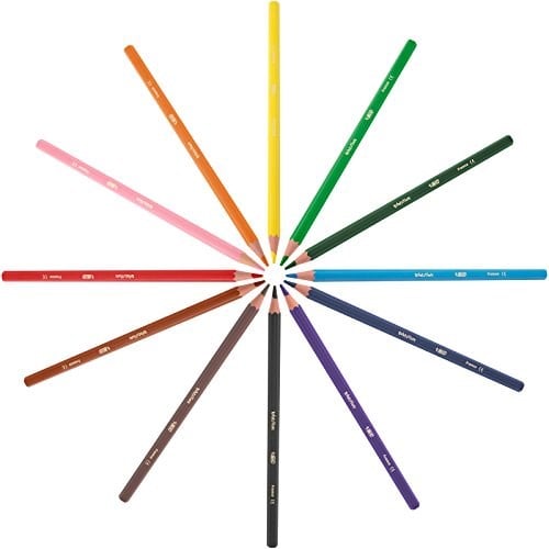 BIC Kids Evolution Kuru Boya Kalemi 12li Metal Tüp, Kıymık Oluşturmaz, Çiğnemeye Karşı Dayanıklı, Kolay Açılır