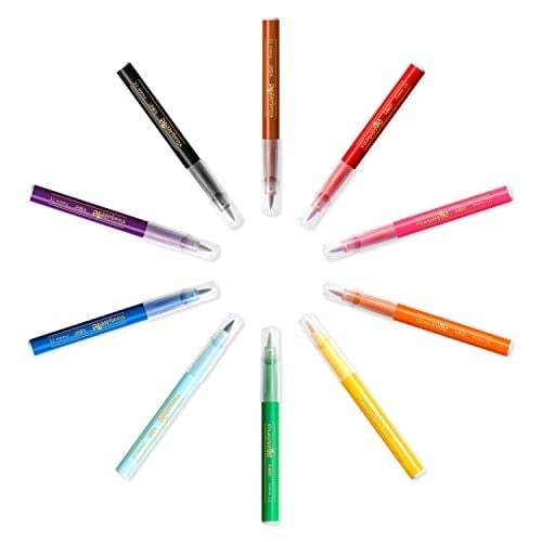BIC Kids Visaquarelle Fırça Uçlu Boya Kalemi 10 Renk, Fırça Başlı Esnek ve Yumuşak Uç, Yıkanabilir Su Bazlı Boya