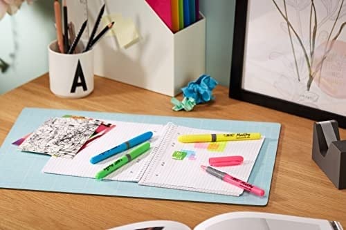 BIC Marking Highlighter Grip Fosforlu Kalem Karışık Renk 3+1li Blister