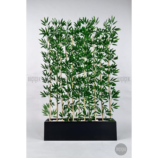 Biçiçek Bambu Separator 170 Cm 10 Dallı Yoğun Yapraklı Siyah