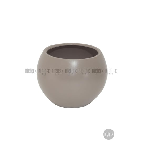 Biçiçek Plastik Küre Saksı 37 Cm Çap Kahverengi