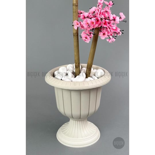 Biçiçek Yapay Ağaç Doğal Bambu Gövdeli Japon Ağacı Pembe Bahar Dalı Ağacı 125cm