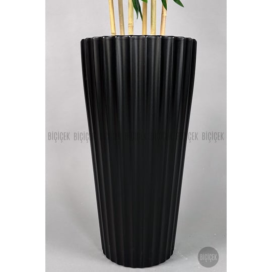 Biçiçek Yapay Bambu Ve Benjamin 6 Dallı Yoğun Yapraklı 220 Cm Siyahbambu