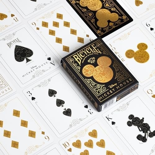Bicycle Disney Mickey Mouse Siyah ve Altın Sarısı Oyun Kartları