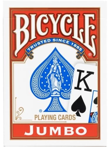 Bicycle Rider Back International Jumbo Endeks Oyun Kartları Poker Boyu, 1 Deste, Kırmızı veya Mavi - Seçenekler: Rider Back International Jumbo, Archangels, Aviary...