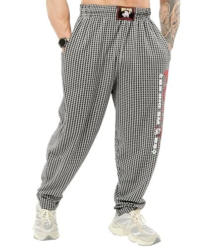 BIG SAM SPORTSWEAR COMPANY Cepli Erkek Eşofman Altı, Erkek Activewear Egzersiz Rahat Tasarım Bol Kas Pantolonları