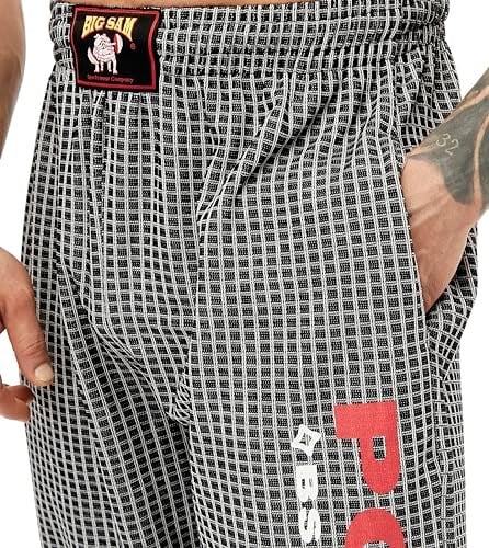 BIG SAM SPORTSWEAR COMPANY Cepli Erkek Eşofman Altı, Erkek Activewear Egzersiz Rahat Tasarım Bol Kas Pantolonları