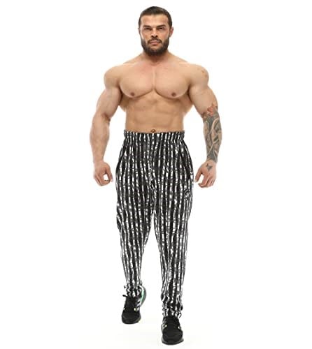 BIG SAM SPORTSWEAR COMPANY Erkek Bol Eşofman Altı Cepli, Vücut Geliştirme Aktif Giyim Konforlu Tasarım Kas Pantolonları