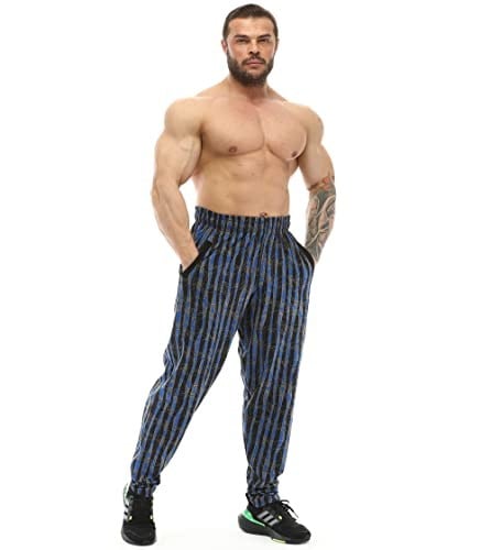 BIG SAM SPORTSWEAR COMPANY Erkek Bol Eşofman Altı Cepli, Vücut Geliştirme Aktif Giyim Konforlu Tasarım Kas Pantolonları