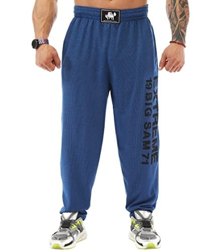 BIG SAM SPORTSWEAR COMPANY Mens Baggy Sweatpants with Pockets, Oldschool Loose Fit Gym Pants
