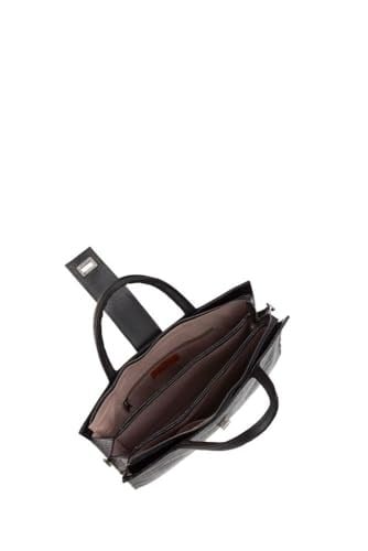 Bilik Deri Siyah Kroko Deri Unisex Laptop & Evrak Çantası BLM093045 (Siyah Kroko Deri)