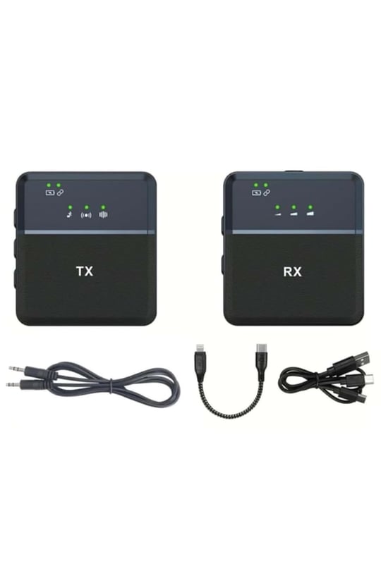 BİLİŞİM BURADA ZR558 SX9 RX TX Lightning Type-C Aux Mikrofon Dönüştürücü, Siyah BBZR558