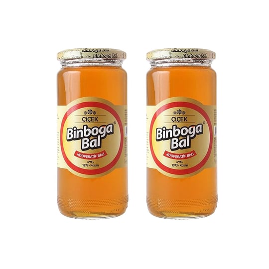 Binboğa Bal, Çiçek Balı, Cam Kavanoz, 650 gr, 2 Adet