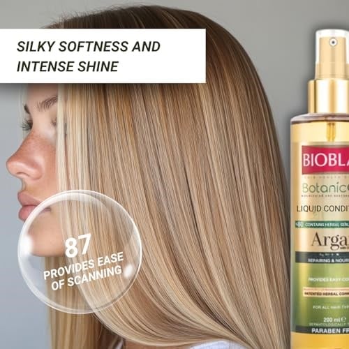Bioblas Saç Dökülmesine Karşı Sıvı Saç Kremi – Argan Yağlı, Bitkisel Serumlu, Durulanmayan, Kolay Tarama & Yoğun Bakım, 200 ml