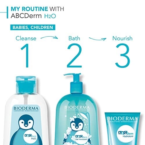 Bioderma ABCDerm Bebek ve Çocuk için Dermatolojik ve Tuzsuz Yüz, Saç, Vücut Şampuanı Normal ve Kuru Ciltler