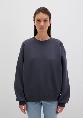 Bisiklet Yaka Lacivert Basic Sweatshirt 1610198-70726
