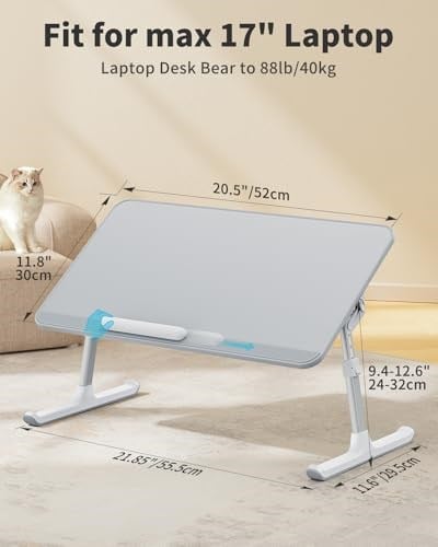 Bix Saiji AL30 Ayarlanabilir Laptop Standı Ergonomik Tasarım 17 İnç Uyumlu Taşınabilir Masa Gri