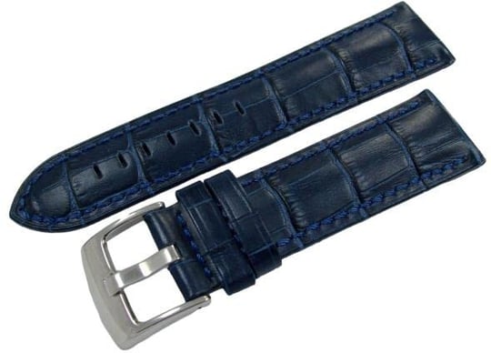 Bizon Deri Saat Kayışı Spor Lacivert 26mm Kordon Dikişli Kroko