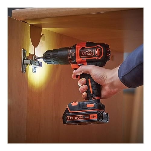 Black + Decker Bdchd18Kb Li/Ion Akülü Vidalama, Çok renkli