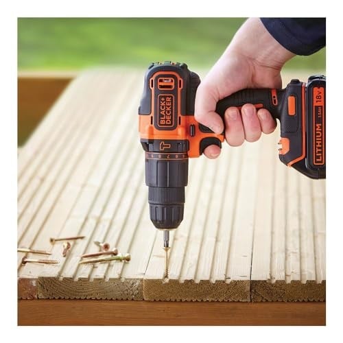 Black + Decker Bdchd18Kb Li/Ion Akülü Vidalama, Çok renkli